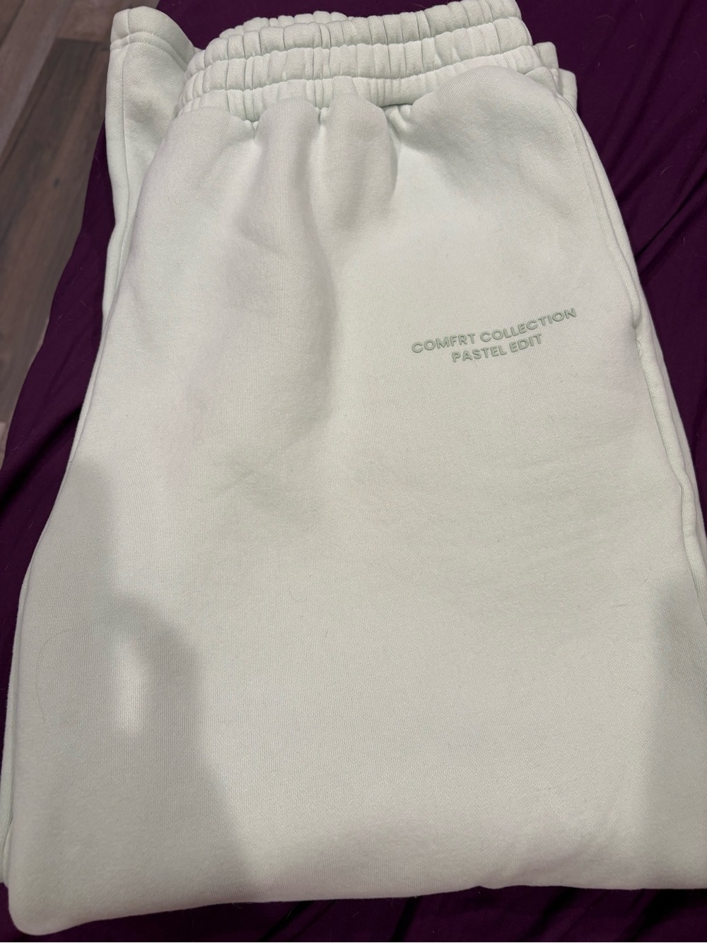 Comfort Collection Pastel Edit Women's Cream Track Joggers